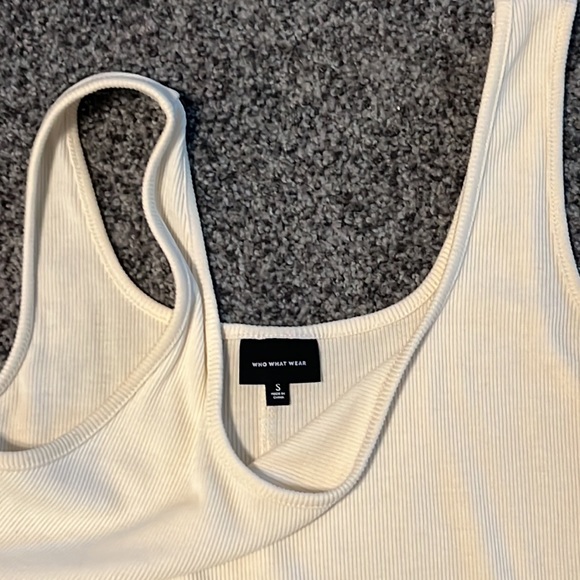 🌸4/$20🌸Who What Wear Cream Tank Dress Size Small EUC - Picture 4 of 11